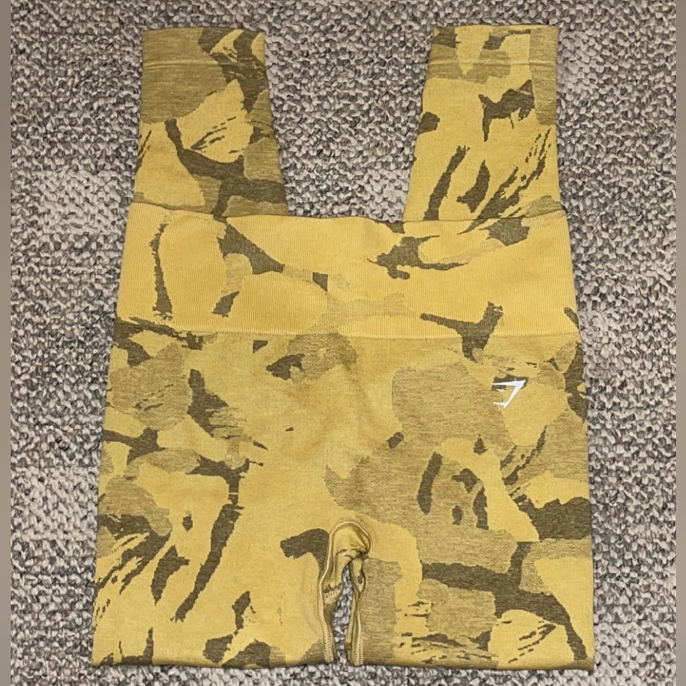 Gymshark Yellow Camo Leggings